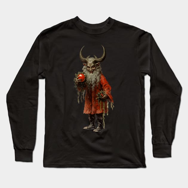 Krampus Claus Long Sleeve T-Shirt by Kary Pearson